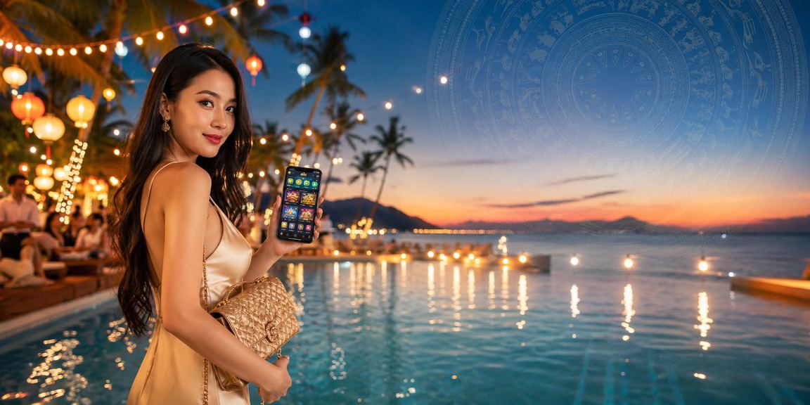 Người dùng tại Phú Quốc truy cập ứng dụng casino fb888 trên bãi biển